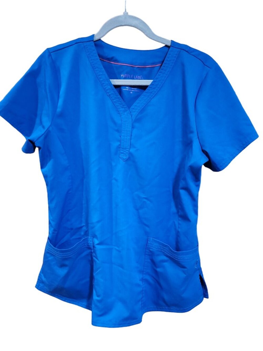 Purple Label Scrub Top Blue womens size Med